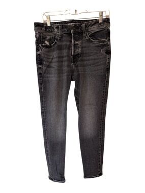 Express Men’s Black Charcoal Skinny Jeans Distressed Sz 30x30 (30x27) see pics